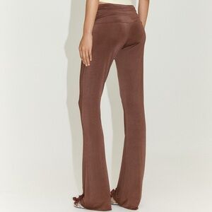 Draped turn-up trousers